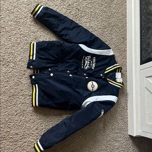 Pokémon Blue and White Jacket with Yellow Accents